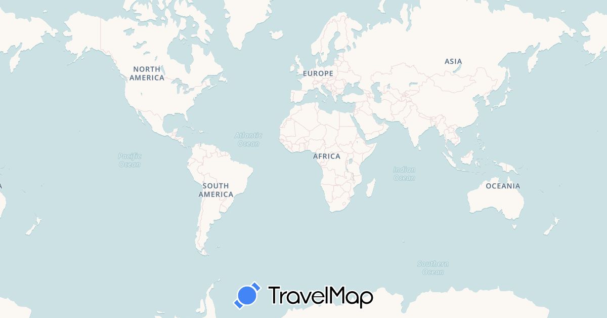 TravelMap itinerary: driving in Jamaica (North America)